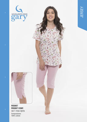 DAMEN-PYJAMA S/M R55007 Tellini S.R.L. Großhandelskleidung